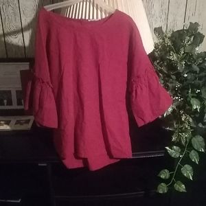 Cellabie red blouse size Large